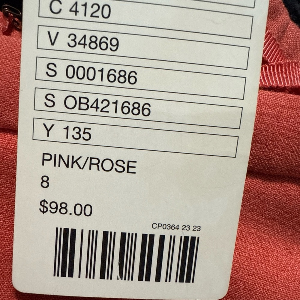 Anthropologie Maeve Cheri Pleated Back Zip Mini Skirt Women  Pink Salmon Size 8 - Picture 7 of 7